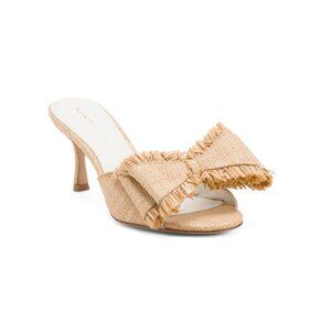 KOKO + PALENKI natural Kyra Heeled Bow Sandals